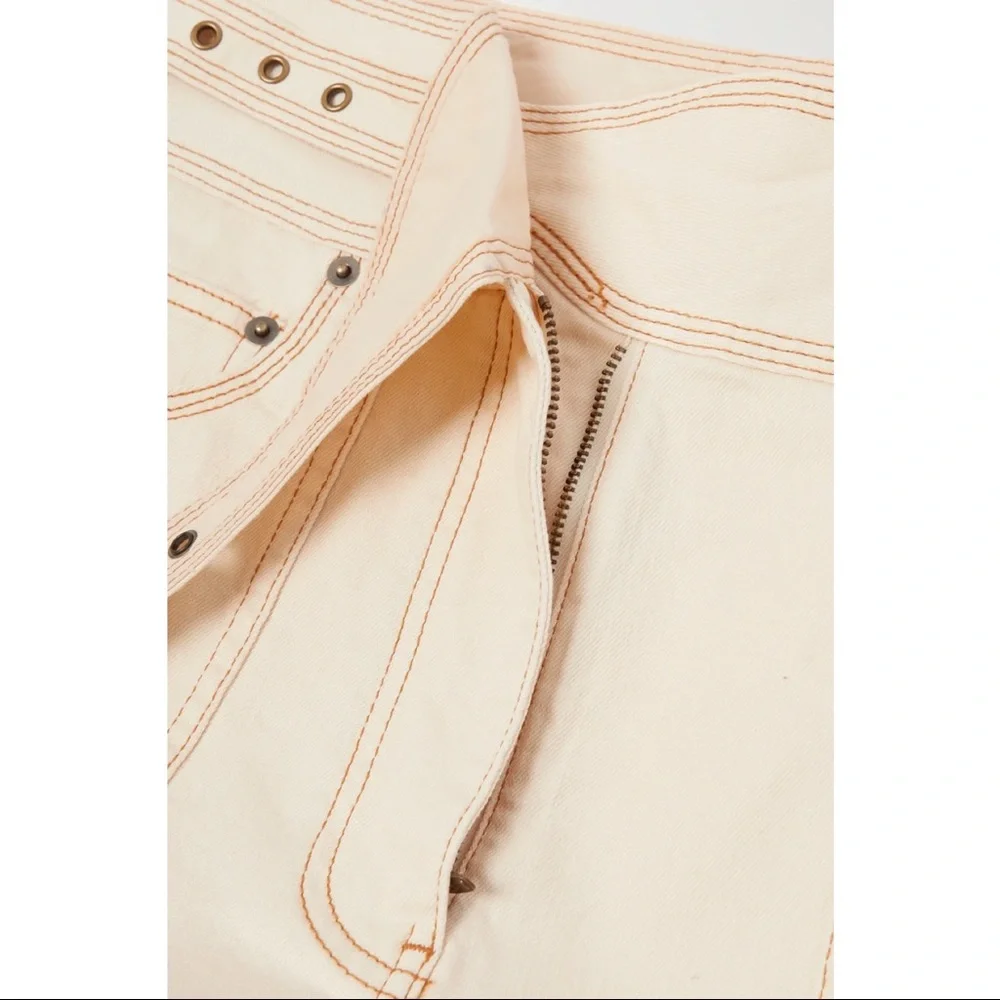 ✨NWT✨Ulla Johnson Albie belted high-rise wide-leg denim jeans - Picture 2 of 8